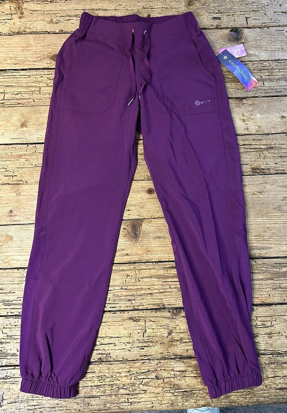 White Cross Fit Women’s Size XS Mystic Violet Jogger Scrub NWT